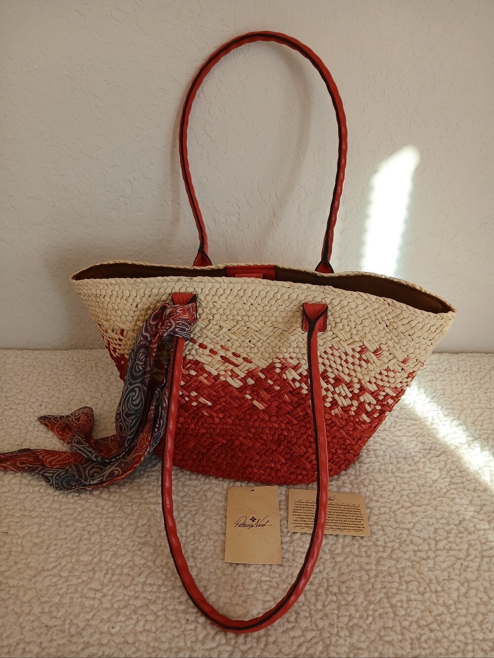 Patricia Nash Calypso Specialty Woven Tote wiyh Scarf